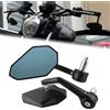 WUMFIRE Specchietto Retrovisore Laterale per Moto 7/8\" per BMW Honda CB650R Ducati Kawasaki Yamaha Suzuki Benelli Accessori
