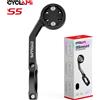CYCLAMI Supporto per faro in lega di alluminio con montaggio su due lati, supporto per ciclocomputer GPS CYCLAMI S5 per GARMIN XOSS IGPSPORT MTB Road