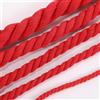 Meetee Corda in cotone intrecciato rosso da 2/5/10 metri, 5/8/12/20 mm, per decorazioni borse, corda per macramè, cintura per zaino, corda intrecciata a 3 fili, filo per cucito