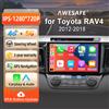AWESAFE Autoradio Android da 10 pollici per Toyota RAV4 RAV 4 2013-2018, CarPlay wireless e Android Auto, navigazione GPS, supporto multimediale, controllo al volante, amplificatore subwoofer,