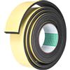 Uxcell 2 pezzi di nastro sigillante in schiuma, larghezza 5-50 mm, spessore 1/2/3/5 mm, lunghezza 3/4/5 m, striscia autoadesiva per isolamento di porte e finestre