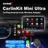 Carlinkit Adattatore Wireless CarlinKit Mini Ultra Android CarPlay per l'aggiornamento dell'infotainment dell'auto, BT Wifi 5.8GHz, aggiornamento OTA, Plug & Play
