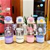 Sanrio Tazza trasparente Sanrio originale da 420 ml, con personaggi dei cartoni animati Kuromi, Cinnamoroll e Melody, in Tritan, materiale sicuro, borraccia per acqua, regalo per ragazze