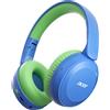 Acer Cuffie Bluetooth 6.0 per Bambini Acer con Microfono Integrato, Volume Limitato 85/94dB, Leggere, Wireless Over-Ear per Bambini