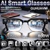 GUHUAVMI Nuovi Occhiali Smart Business da Uomo con Fotocamera 4K HD 800W, Registrazione Video 1080P, Acquisizione Azione, Chiamate AI, Impermeabili e Antivento