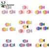 PandaHall 20 pz Perline di Vetro Smaltato a Forma di Pesce, 20x13x5.5mm Multicolore per Creazione Gioielli Fai da Te Bracciali Collane Artigianato