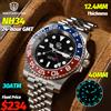 Watchdives WD16760 V2 GMT Orologio Subacqueo Automatico NH34 Impermeabile 300M con Vetro Zaffiro e Ghiera Luminosa a 24 Scatti