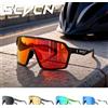 SCVCN Occhiali da sole alla moda fotocromatici per ciclismo, occhiali UV400 per sport all'aria aperta, corsa, guida, occhiali da uomo, occhiali da bicicletta MTB