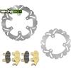 BIKINGBOY Per Kawasaki Ninja 250 R ABS 09 10 11 12 Ninja 250R Non-ABS 2008-2012 Dischi Freno Anteriori/Posteriori + Pastiglie