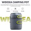 widesea Set di pentole da campeggio ultraleggero Widesea per 1-2 persone, in alluminio anodizzato, portatile, con doppia pentola, manico pieghevole e borsa a rete