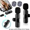 basix Microfono Lavalier Wireless 2.4G Mini Portatile per Registrazione Audio Video, Compatibile con iPhone e Android, per Trasmissioni in Diretta e Gaming