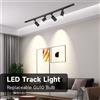 CANMEIJIA Set di Faretti LED su Binario, Illuminazione a Sospensione Sostitutiva per Lampadine GU10, Lampada da Soffitto per Cucina, Camera da Letto, Soggiorno, Faretto Decorativo 220V