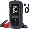 POPDEER Avviatore di Emergenza POPDEER PD-J06 4000A, Booster Batteria Auto 12V con Display LCD e Doppia USB per Camion, Camper e Barche fino a 10.0L Benzina/8.0L Diesel