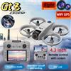 Lenovo Drone Lenovo GT3 con Doppia Fotocamera 8K HD, Controllo Remoto, Modalità Headless, Elicottero 360° ° Quadricottero FPV WIFI con Motori Brushless, Giocattolo Volante