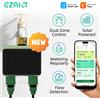 EZAIOT Timer per Irrigazione Automatico WiFi a 2 Zone, Alimentato a Energia Solare, Sistema di Valvole Programmabili Smart Tuya per Giardino Esterno