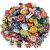 Potdemiel 30-200 Pezzi Ciondoli Casuali a Tema Cartone Animato per Ciabatte Bubble, Zoccoli, Sandali, Crocs, Accessori Decorativi per Scarpe, Fibbie per Regali per Bambini