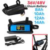 Aleaivy Batteria ricaricabile 18650 36V 48V 8Ah 10Ah 12Ah 14Ah con borsa, BMS integrato per bici e scooter da 200W-500W.