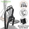 NEWBOLER Portapacchi Anteriore in Metallo per Bicicletta Brompton, Mensola Leggera per Borsa Anteriore, Portapacchi per Bicicletta con Capacità di Carico di 10 kg, Accessori