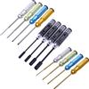 Mitoot Set di 4 Cacciaviti Esagonali Placcati in Titanio Rinforzati 1.5/2.0/2.5/3.0mm, Utensili RC per Auto, Barche ed Elicotteri