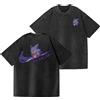 Potdemiel T-shirt Oversize Unisex Gengar Pokémon Anime, Maglietta Vintage Lavata da Uomo e Donna a Maniche Corte, Top Casual Streetwear, Novità Estate 2026
