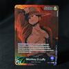 Bandai Carte da Gioco Anime One Piece OPCG Versione Inglese, Carte da Collezione Giapponesi con Effetto Laser Opaco, Replica di Luffy, Uta, Enel