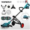YOFIDRA Tagliaerba Elettrico Senza Spazzole da 10 Pollici 58000RPM, Decespugliatore Pieghevole Senza Fili per Giardino, Utensile Elettrico Compatibile con Batteria Makita