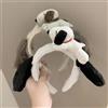 Disney Fasce per capelli con orecchie di Snoopy in peluche, carine e morbide, per ragazze e donne, accessori per capelli coreani per cosplay e feste