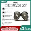 Dunu Auricolari DUNU Titan X HiFi IEM con doppio driver magnetico dinamico, corpo in lega metallica, microfono da 3,5 mm/TypeC per audiofili e gaming