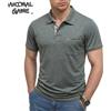 ANIMAL GAME Nuova Camicia Polo Tinta Unita Estiva da Uomo, Manica Corta con Bottoni, Leggera e Traspirante, Stile Casual e Sportivo