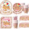 Potdemiel Decorazioni per Feste di Compleanno a Tema Capibara, Articoli per la Tavola Usa e Getta, Tovaglie, Bicchieri, Piatti, Accessori per Baby Shower e Feste per Bambine