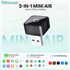 OTTOCAST Adattatore Wireless Ottocast Mini Air Tiny Cube 4.0 per CarPlay e Android Auto 2026 per iPhone iOS Mirroring e Proiezione Schermo Accessori Auto