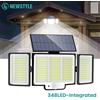 newstyle Luci Solari da Esterno con Sensore di Movimento 348/328 LED, Lampada di Sicurezza a Parete con Telecomando 270 ° Illuminazione Esterna Impermeabile IP65