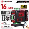 ONEVAN Livella laser ONEVAN 16 linee 4D autolivellante a 360° orizzontale e verticale, super potente, laser verde con treppiede