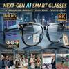 GUHUAVMI Nuovi Occhiali Smart HD da 800W per Uomo 2026 con Fotocamera Anti-vibrazione, Traduzione Linguistica AI, Registrazione Video, Chiamate Musicali ChatGPT e Funzione Occhiali da Sole