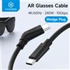 Hagibis Cavo USB C per Ricarica e Trasferimento Dati per Occhiali Smart AR Hagibis, Connettore a Cuneo 4K60Hz per XREAL One/Air RayNeo Air VITURE