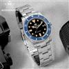 ADDIESDIVE Orologio da Uomo di Lusso per Subacquei, Super Luminoso con Vetro a Bolla, Movimento al Quarzo, Impermeabile 20 Bar, Lunetta in Ceramica, Cassa in Acciaio, Confezione Regalo