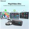Ottocast Play2Video Ultra Wireless CarPlay Box Multimediale per Auto, Alta Risoluzione 1080P, YouTube con Riproduzione di Contenuti Locali, Portatile per VW
