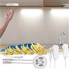 MJJC Striscia LED COB con Sensore Touch per Legno DC12V, Controllo Dimmerabile a Sfioramento, Nastro Luminoso 1M 2M 3M 4M 5M Set US 110V EU 220V