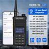 Retevis RA89R/G Walkie-Talkie Radioamatoriale Cross-Band (Bande U/V) con Bluetooth e Programmazione tramite App - Batteria da 2800 mAh, Portata Estesa Wireless - Ideale per il Campeggio