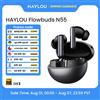 Haylou Auricolari Wireless HAYLOU Flowbuds N55 con ANC Adattivo 54dB, Bluetooth 6.0, Audio Hi-Res LDAC, Chiamate HD con 6 Microfoni, 40 Ore di Riproduzione, IPX5