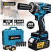 Gisam Avvitatore a impulsi elettrico brushless Gisam 900N.M da 1/2 pollice, trapano elettrico a batteria per utensili elettrici compatibile con batteria Makita 18V