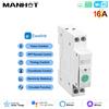manhot Interruttore Automatico WiFi Smart Ewelink 1P 16A con Misuratore di Energia Kwh e Monitoraggio su Guida DIN per Casa Intelligente e Controllo Remoto Wireless