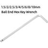 UXCELL Set di 1/2/5 Chiavi Esagonali a Sfera da 1.5/2/2.5/3/4/5/6/8/10mm in Acciaio CR-V, Chiavi Metriche a L per Riparazioni