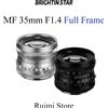 7artisans Obiettivo prime Brightin Star 35mm F1.4 full frame con messa a fuoco manuale per fotocamere mirrorless