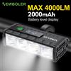 NEWBOLER Luce Anteriore per Bicicletta 4000 Lumen, Faro da Bici 2000mAh Impermeabile, Torcia USB Ricaricabile, Lampada per MTB e Ciclismo su Strada, Accessori