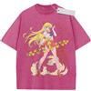 Bandai T-shirt da uomo rosa lavata estiva 2026 Sailor Moon Aino Minako con fiocco a cuore in tessuto di alta qualità per shopping casual