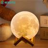 newstyle Luce notturna a LED a 16 colori per bambini, lampada a forma di luna con stampa 3D, telecomando e controllo touch, regalo di compleanno per amici e bambini