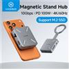 Hagibis Hub USB-C Magnetico Hagibis con Enclosure SSD 2230, Hub Type-C, SD/TF 4.0, HDMI 4K@60Hz, Gigabit Ethernet per iPhone 17 Pro 16