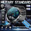 GUHUAVMI Smartwatch Militare da Uomo, Impermeabile 10ATM, Display AMOLED HD da 1,85'', Batteria da 1000mAh, Torcia, Controllo Vocale, Tracker Sportivo e Salute