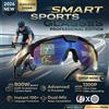 GUHUAVMI Nuovi Occhiali Smart AI per Sport all'Aperto da Uomo con Fotocamera da 800W, Traduzione in oltre 100 Lingue, Foto da 3000W, Video 1200P, Assistente Vocale AI e Bluetooth